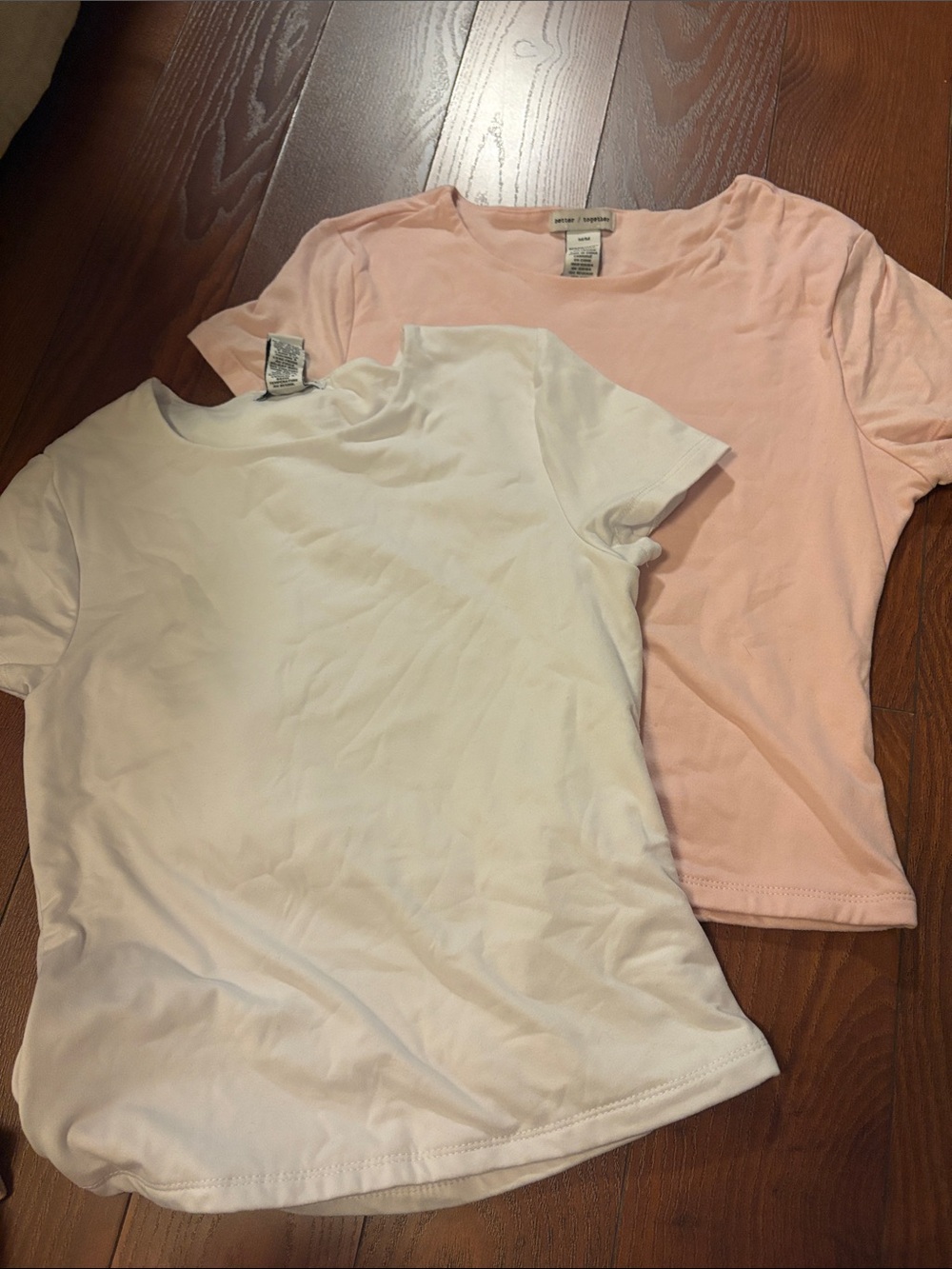 White and pink t shirts